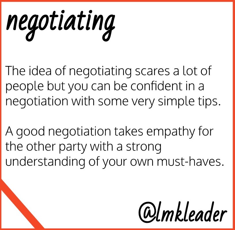 negotiating