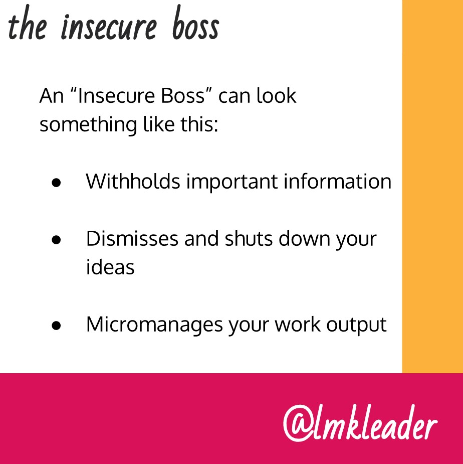the insecure boss + micromanager // kendra@lmk