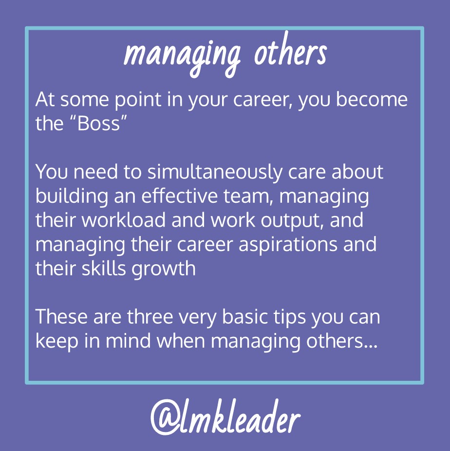 Managing Somehing managing others