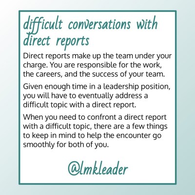 difficult conversations with direct reports