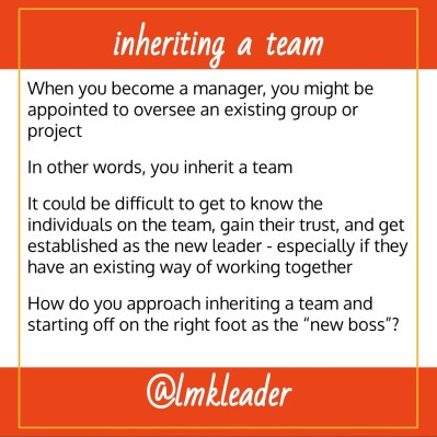 inheriting a team